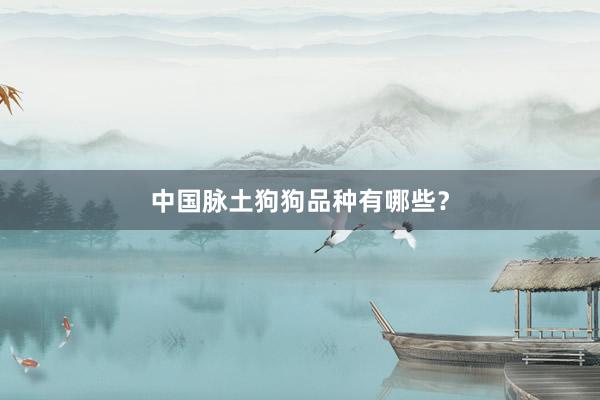 中国脉土狗狗品种有哪些？